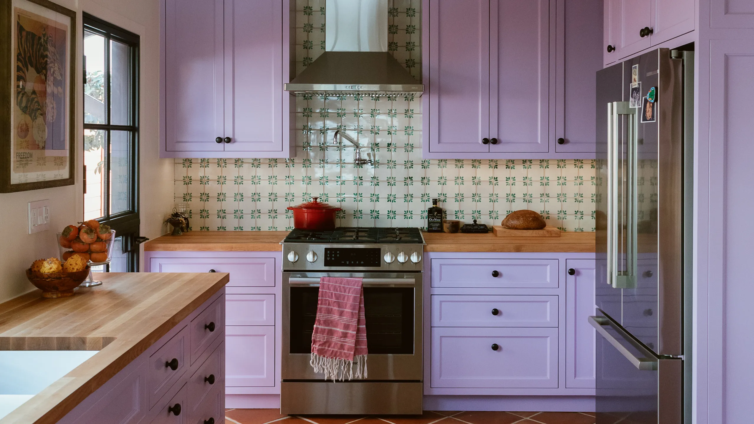 Kitchen Cabinet Colors-Light Lavender