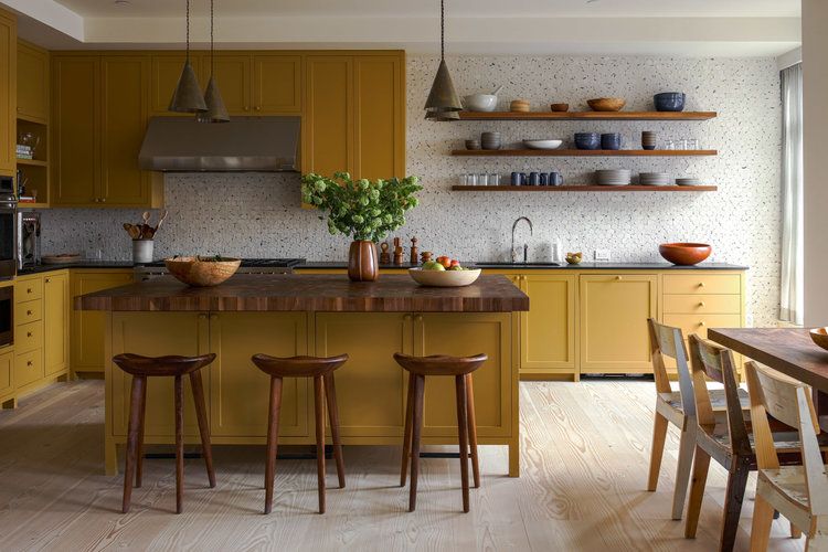 Mustard Yellow Kitchen Cabinets Colors